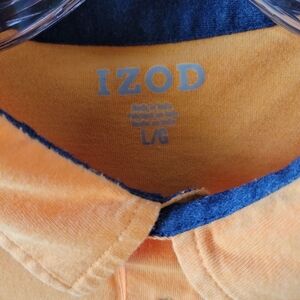 IZOD Orange Polo Shirt Mens Size L